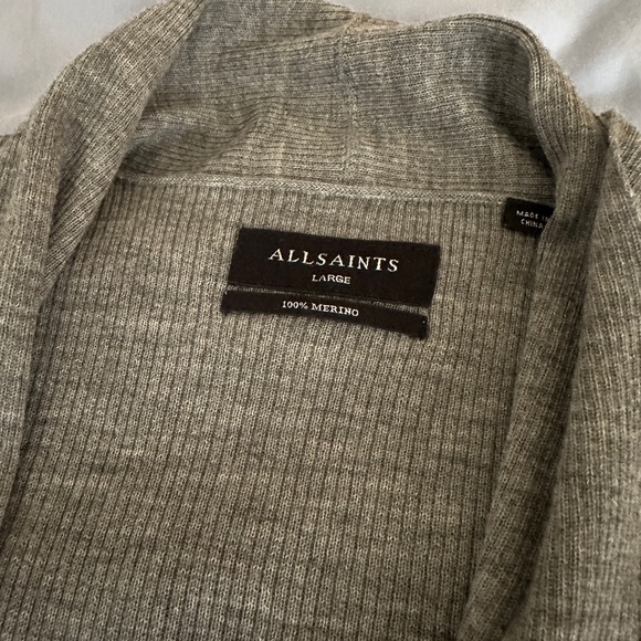 ALLSAINTS Open Cardigan merino wool large - Picture 2 of 5